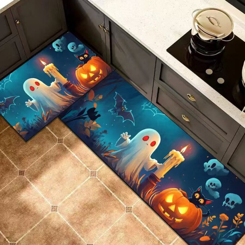 Home Improvement Kitchen Set - VIKAMA 1/2pcs Halloween Themed Floor Mats
