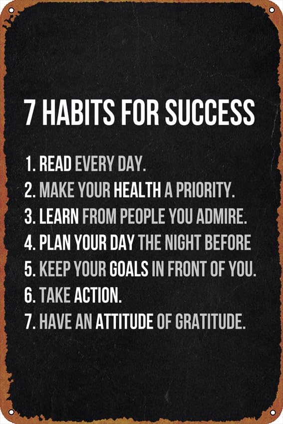 Home Improvement Movie - 7 habits for success Self-Improvement Posters