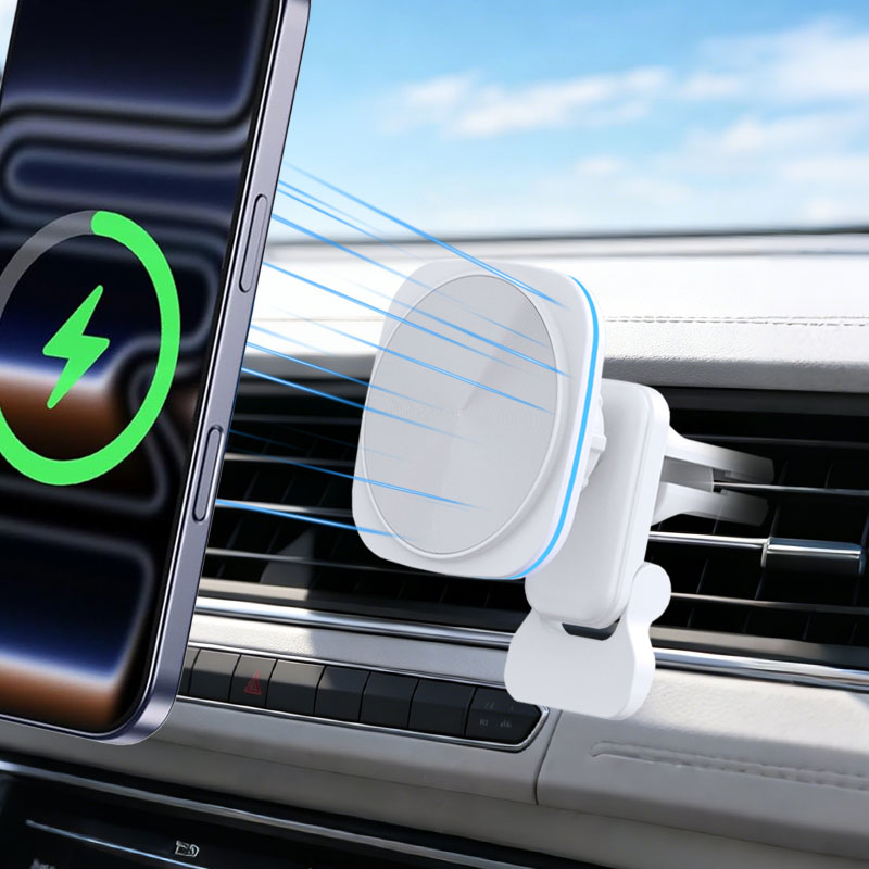 Cable Staple Clip - 15W Magnetic Car Wireless Charger With