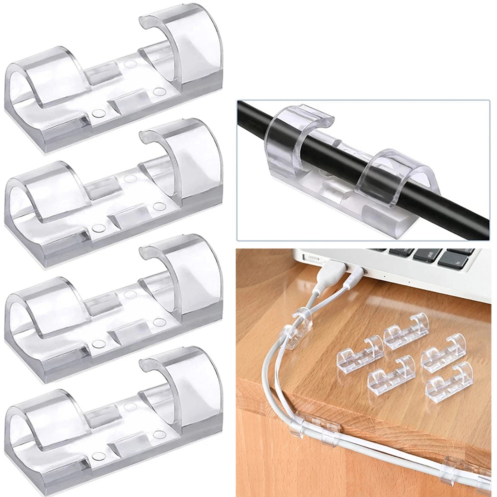 Cable Staple Clip - Self Adhesive Cable Management Clips Wire