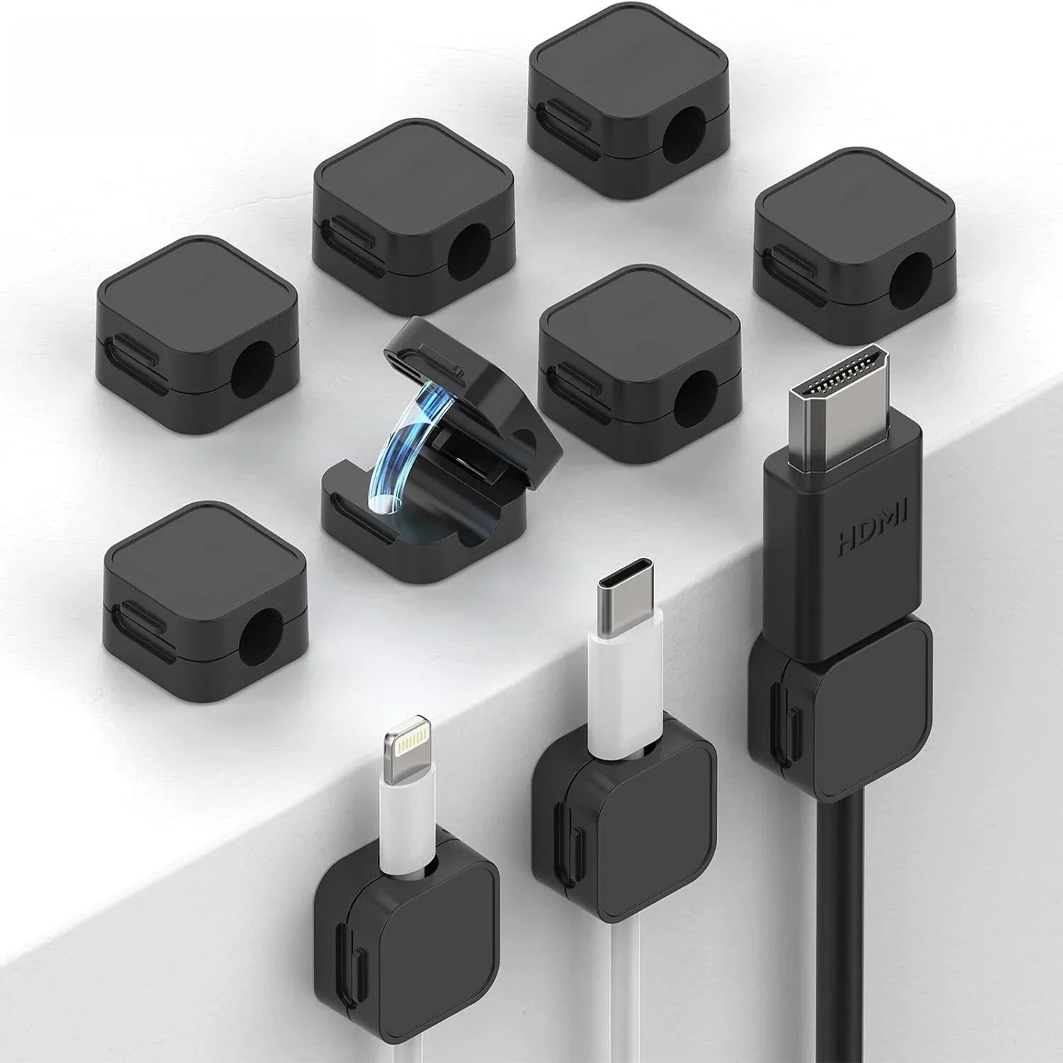 Cable Staple Clip - ​Magnetic Cable Clips Adjustable Cord Holder