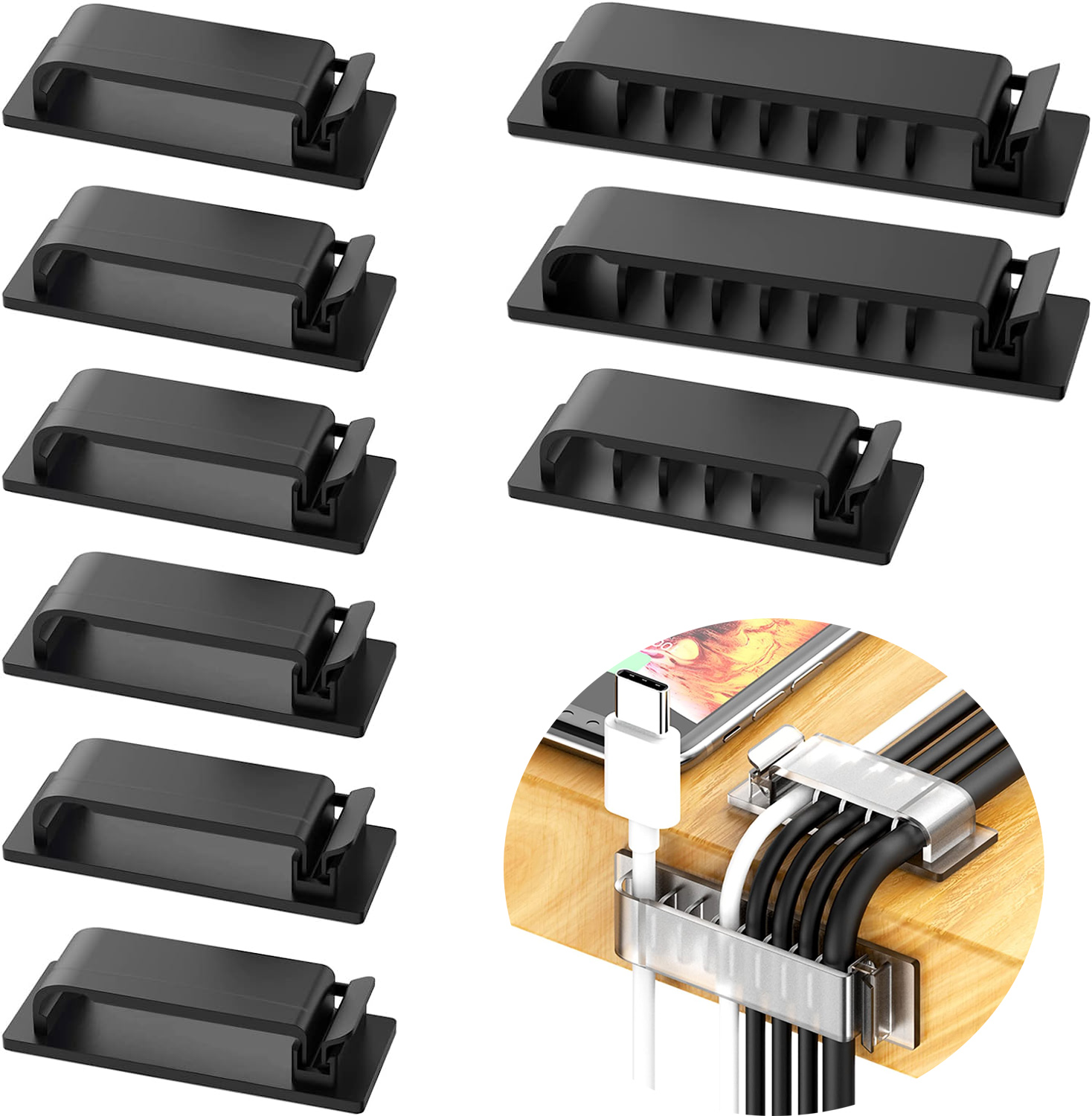 Cable Organizer Self Adhesive  - Cable Staple Clip 评论和价格