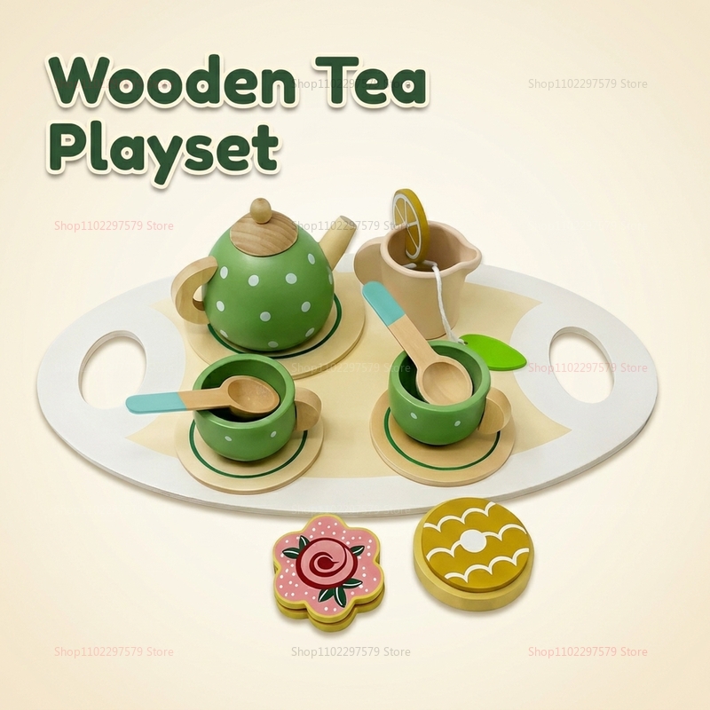 Kids Wooden Afternoon Tea Set  - Home Improvement Kitchen Set 评论和价格