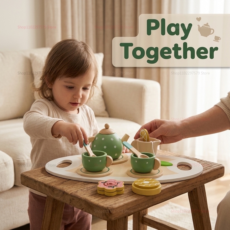 Kids Wooden Afternoon Tea Set  - Home Improvement Kitchen Set 评论和价格