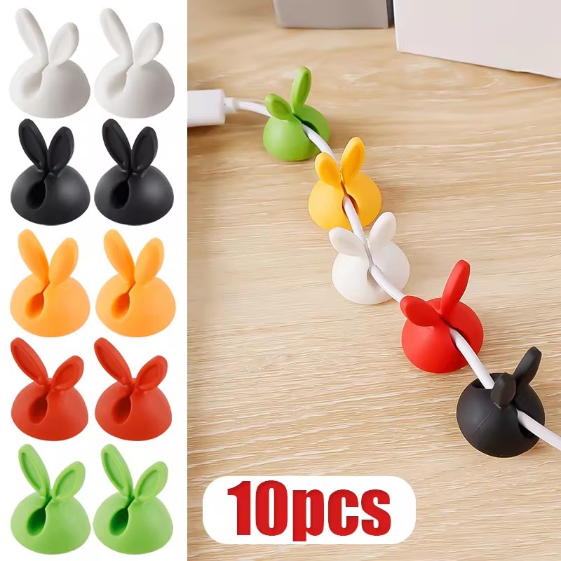 Cute Rabbit Ear Cable Manager  - Cable Staple Clip 评论和价格
