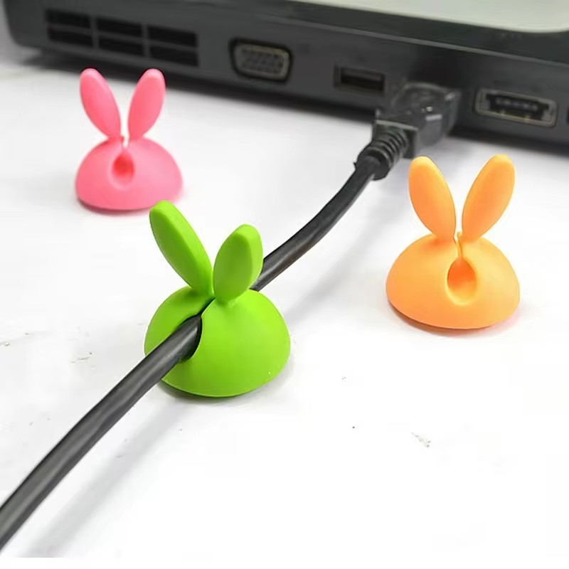 Cute Rabbit Ear Cable Manager  - Cable Staple Clip 评论和价格