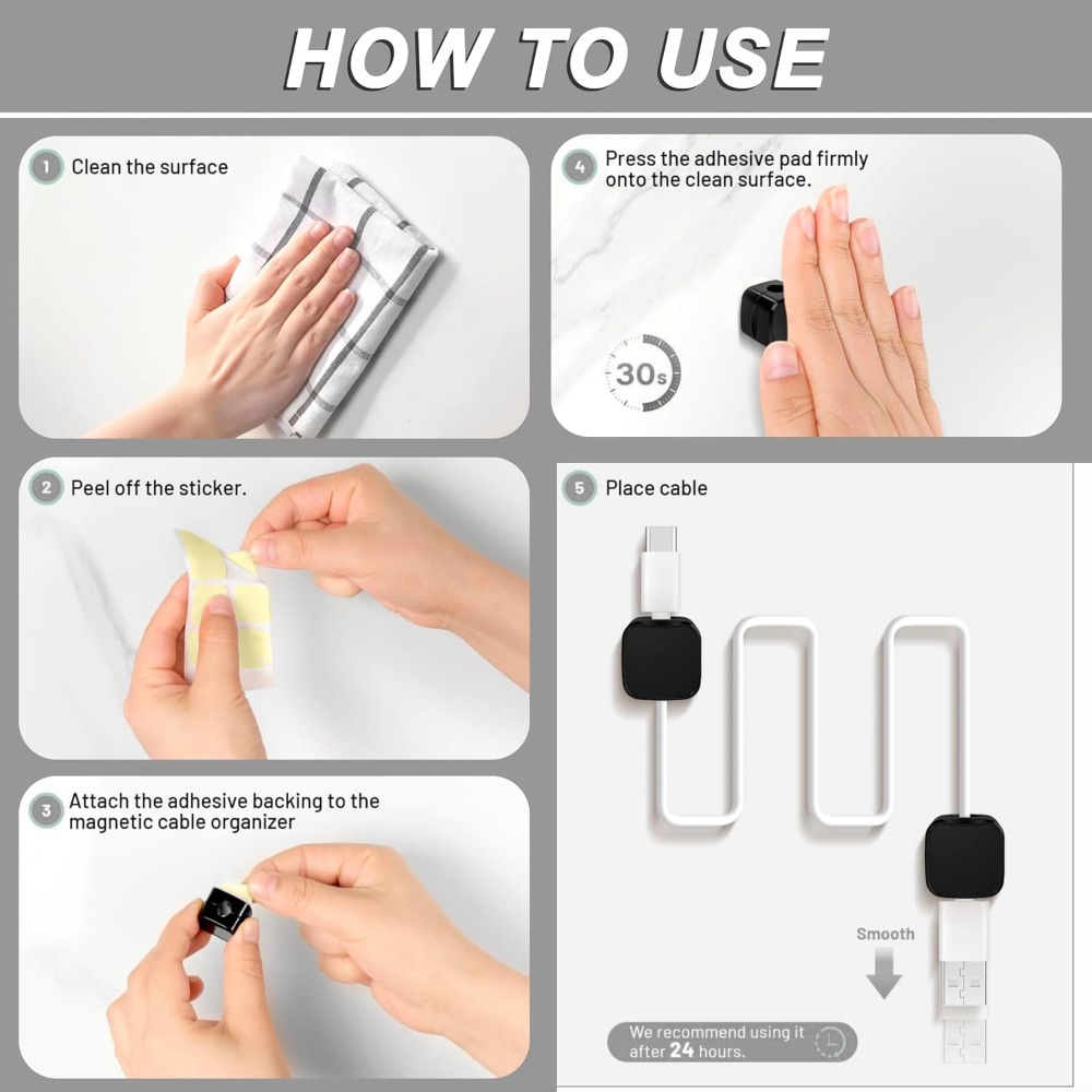 Magnetic Cable Clips for Cord  - Cable Staple Clip 评论和价格