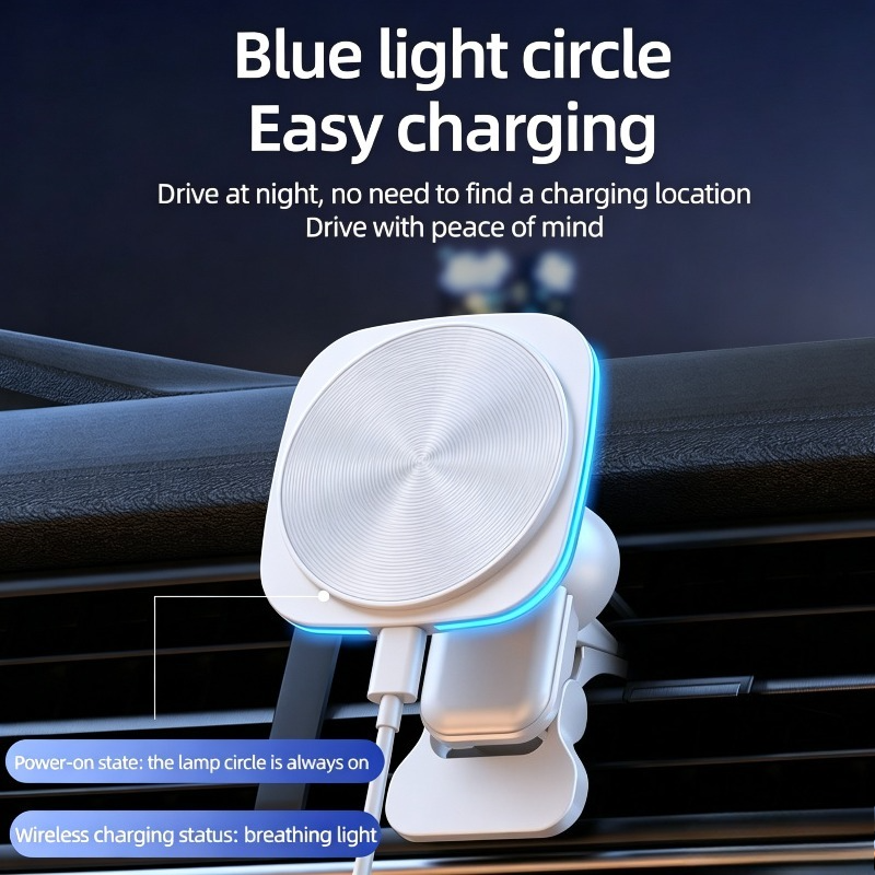 15W Magnetic Car Wireless Char - Cable Staple Clip 评论和价格