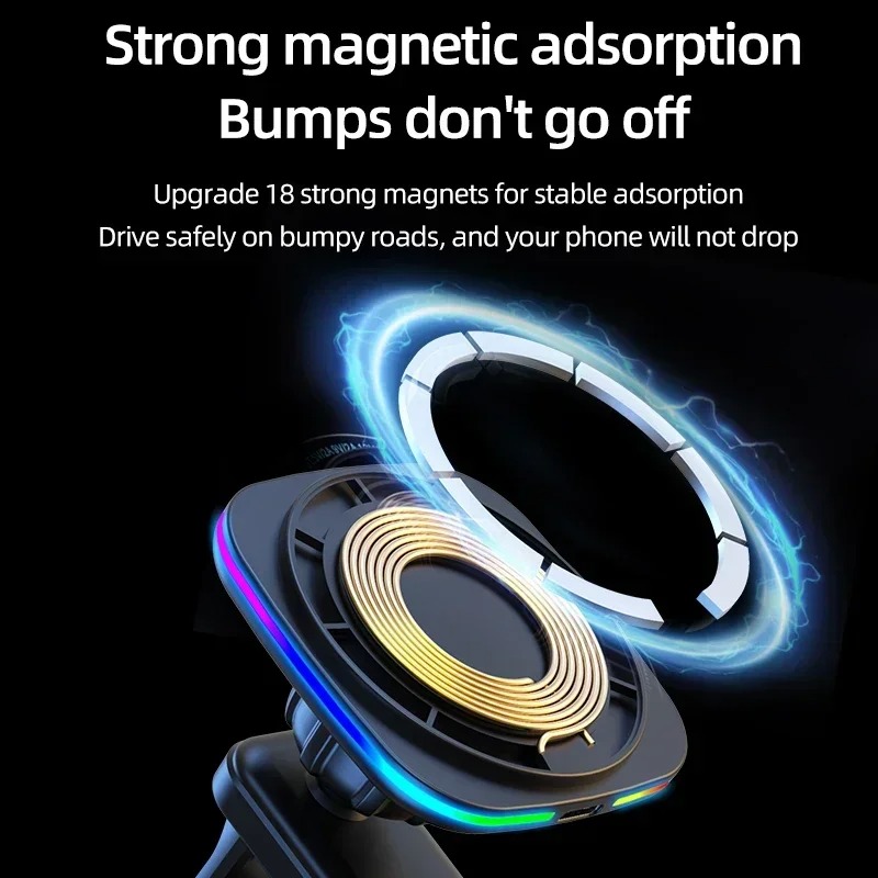 15W Magnetic Car Wireless Char - Cable Staple Clip 评论和价格