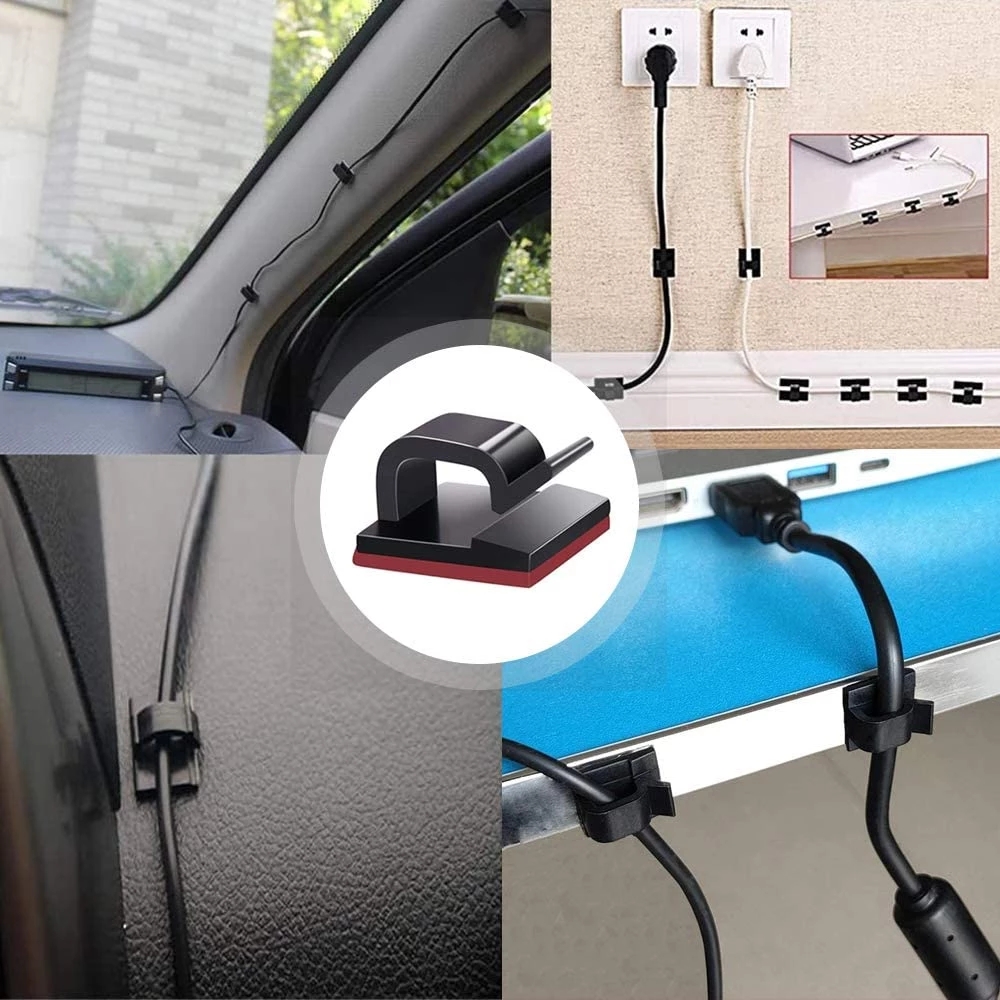 10/20/50PCS Self-adhesive Cabl - Cable Staple Clip 评论和价格